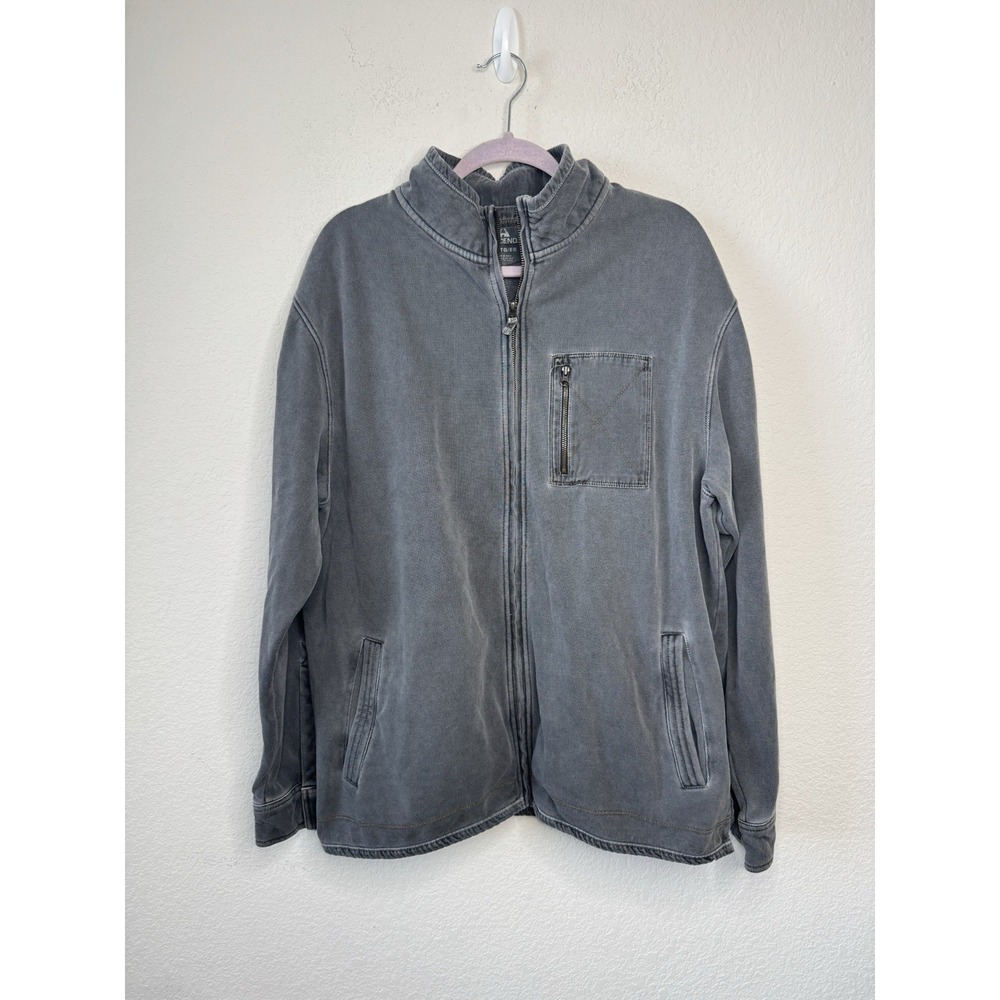 Ascend Jacket Men's XL Gray Fleece Lined Zip Up Overshirt Shacket Outdoor Hiking